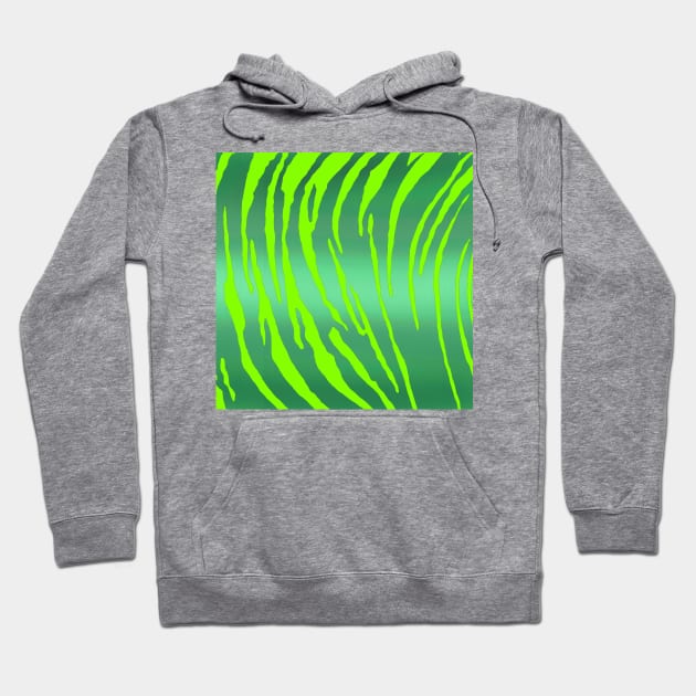 Metallic Tiger Stripes Greens Hoodie by BlakCircleGirl